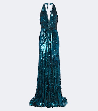 Robe longue Lisette à sequins | Jenny Packham