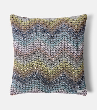 Salina Zigzag sequined lamé cushion | Missoni