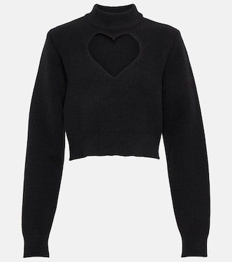 Keyhole virgin wool cropped sweater | Alaïa