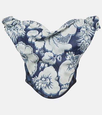 Sunday floral denim corset top | Vivienne Westwood