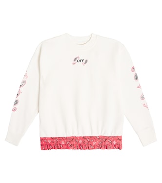 Paisley printed cotton jersey sweatshirt | Off-White Kids