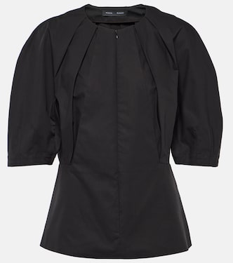 Georgia pleated cotton poplin top | Proenza Schouler