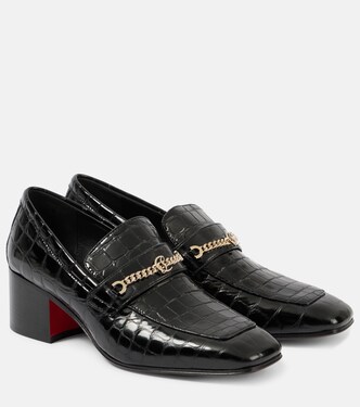 MJ Moc croc-effect leather loafers | Christian Louboutin