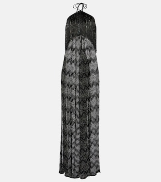 Zigzag fringed lamé jumpsuit | Missoni