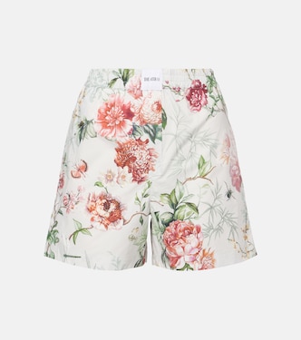 Floral cotton poplin shorts | The Attico