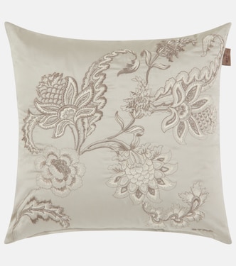 Bloom embroidered cotton cushion | Etro