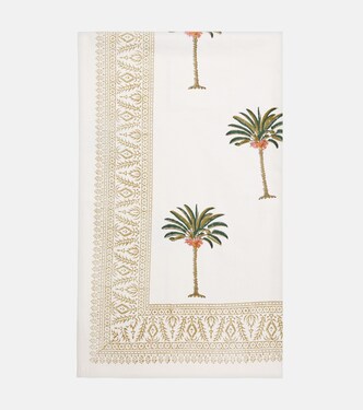 Palm printed cotton tablecloth | Les-Ottomans
