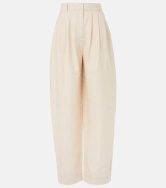 Pantalones Lucille de lino con raya diplomática | Posse