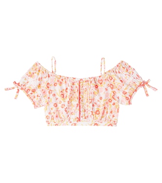 Bonny floral crop top | Poupette St Barth Kids