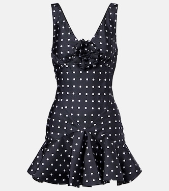 Robe en sergé de soie à pois | Rodarte