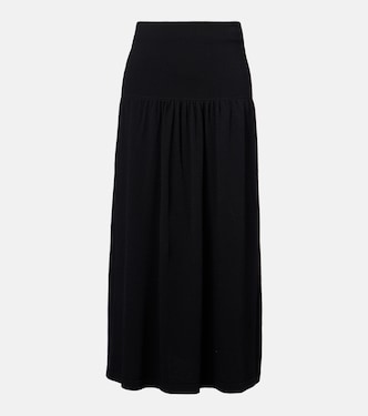 Knitted high-rise midi skirt | Vince