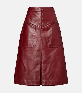 Leather midi skirt | Chloé