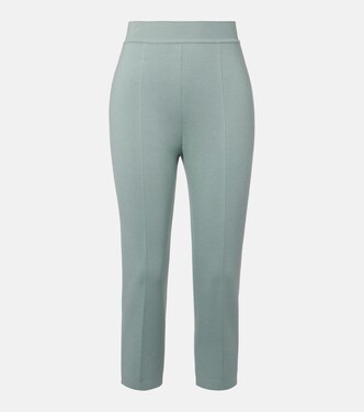 Pantalones tapered cropped Siena de seda y algodón | Loro Piana