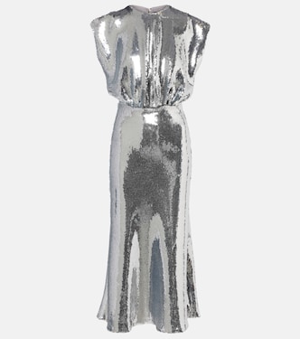 Gathered sequined midi dress | David Koma