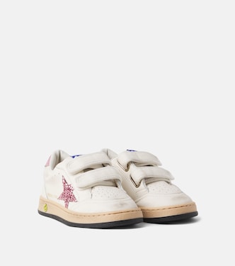 Ball Star glitter leather sneakers | Golden Goose Kids