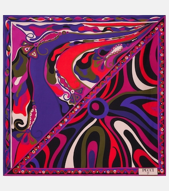 Marmo and Orchidee silk twill scarf | Pucci