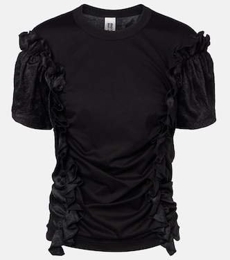 Ruffled cotton top | Noir Kei Ninomiya