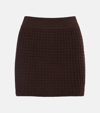 Waffle-knit wool and cashmere miniskirt | Jardin des Orangers