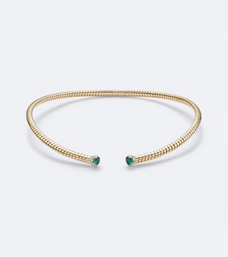 Trisolina Dolce 18kt gold choker with emeralds and diamonds | Marina B