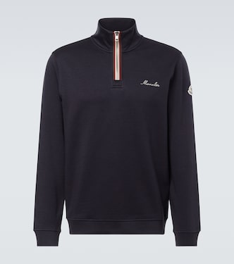Cotton jersey half-zip sweatshirt | Moncler