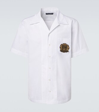 Logo cotton poplin bowling shirt | Dolce&Gabbana