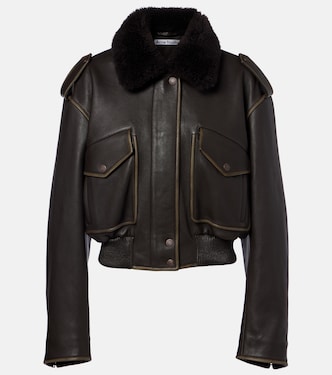 Leather bomber jacket | Acne Studios