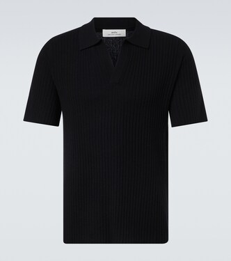 Ribbed-knit cashmere polo shirt | Arch4