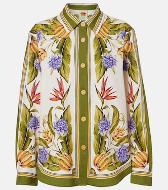 Floral linen-blend shirt | Farm Rio