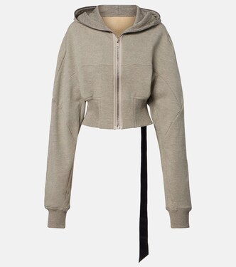 Cropped-Kapuzenjacke aus Jersey | Rick Owens