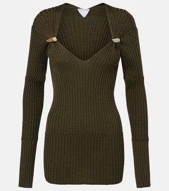 Ribbed-knit cashmere and silk top | Bottega Veneta