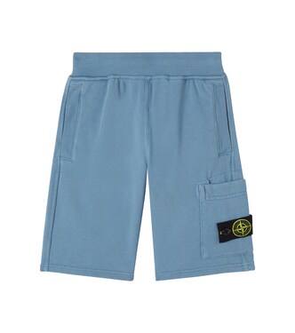 Compass cotton jersey shorts | Stone Island Junior