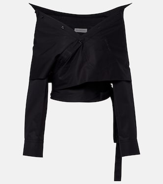 Asymmetric cotton top | Balenciaga
