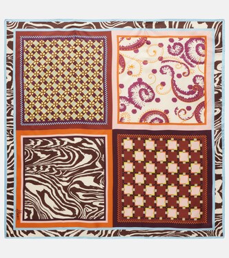 Wilson printed silk twill scarf | Alémais