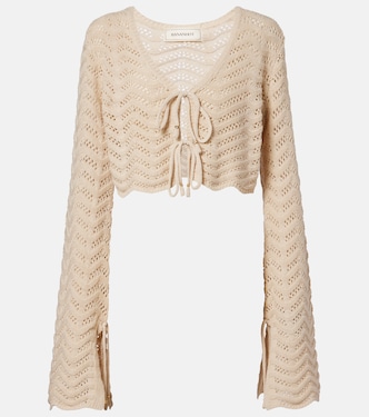 Cropped-Top Miana aus einem Baumwollgemisch | Bananhot