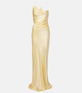 Draped silk satin gown | The Sei