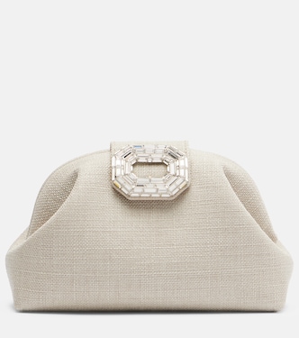 Verzierte Clutch Camelia | Amina Muaddi