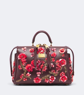 Verzierte Henkeltasche Vittoria Medium aus Leder | Dolce&Gabbana