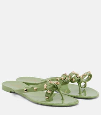 Rockstud PVC thong sandals | Valentino Garavani