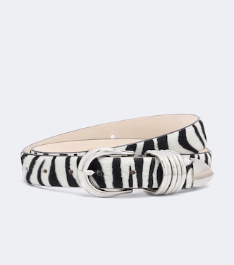 Hollyhock zebra-print calf hair belt | Déhanche