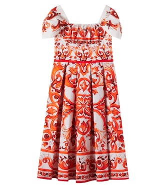 Printed cotton dress | Dolce&Gabbana Kids