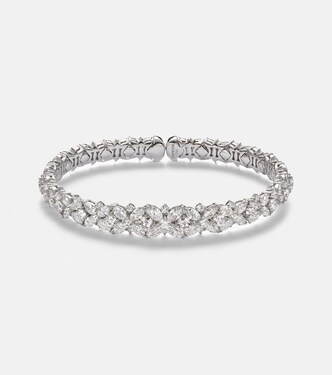 Brazalete Y-Couture de oro blanco de 18 ct con diamantes | Yeprem