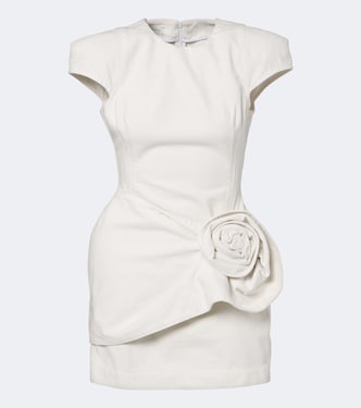 Floral-appliqué denim minidress | Magda Butrym