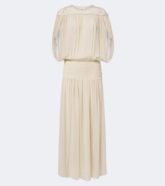 Nesrine beaded shirred silk maxi dress | Isabel Marant