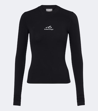 Logo cotton-blend jersey T-shirt | Balenciaga