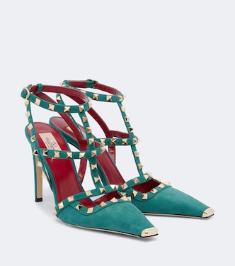 Rockstud suede slingback pumps | Valentino Garavani