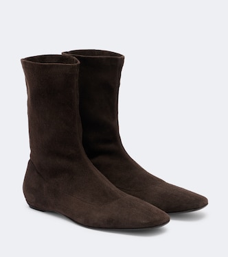 Cindy suede ankle boots | The Row