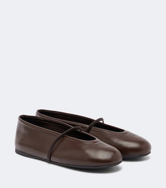 Ballerinas aus Leder | Miu Miu