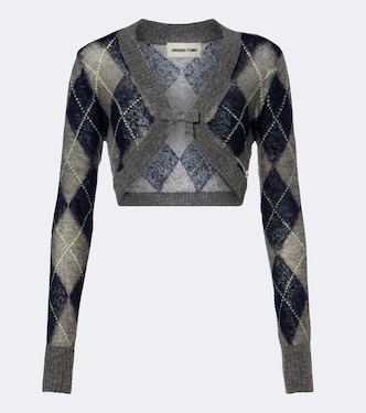 Cropped Cardigan Argyle | Shushu/Tong