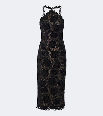 Guipure lace halterneck cocktail dress | Carolina Herrera