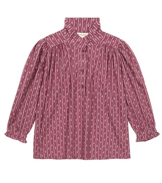 Folsom floral cotton blouse | Caramel